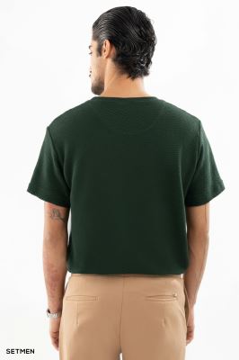 تیشرت مردانه ژاکارد یقه گرد