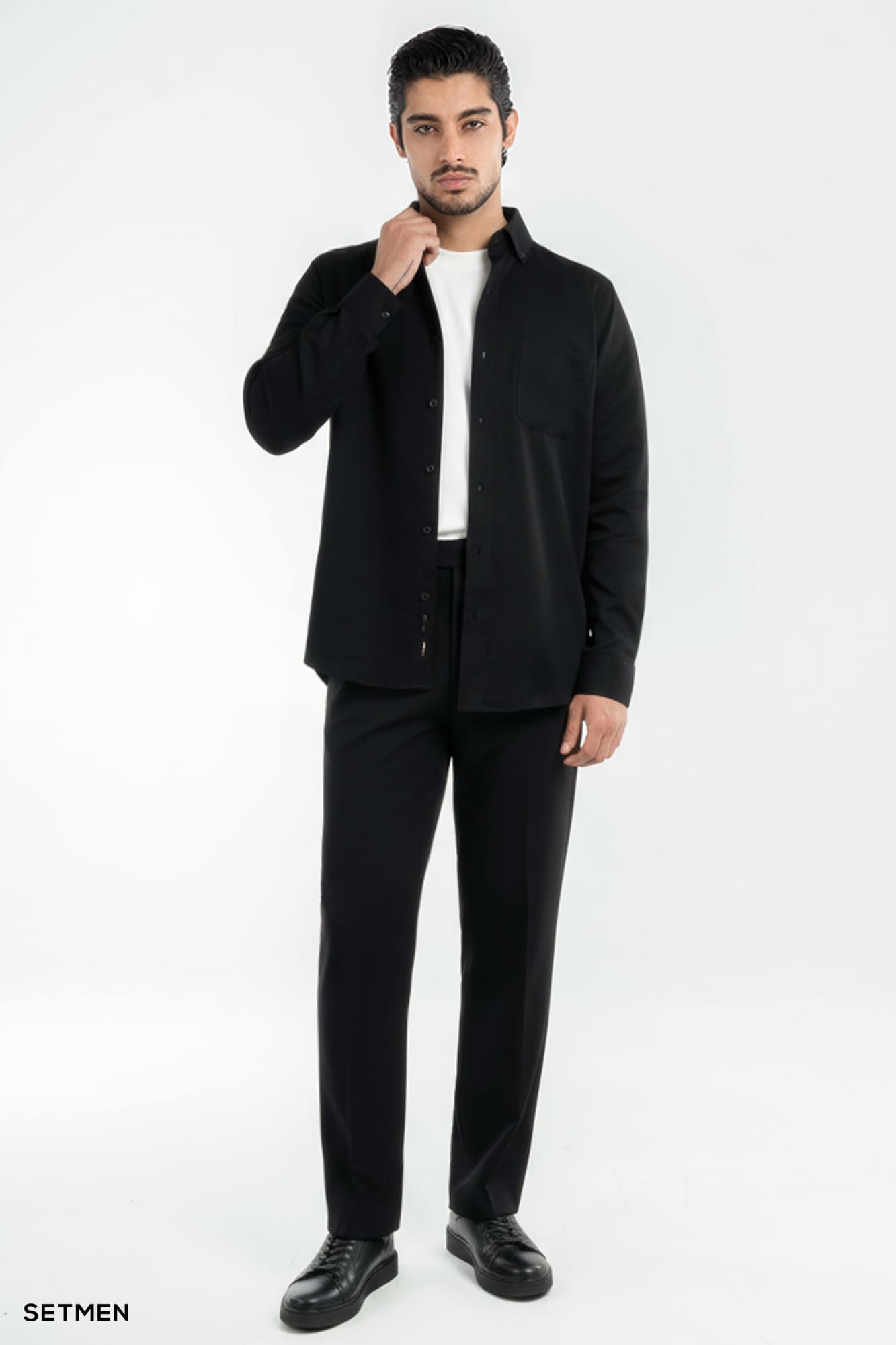 پیراهن مردانه جیب دار کج راه