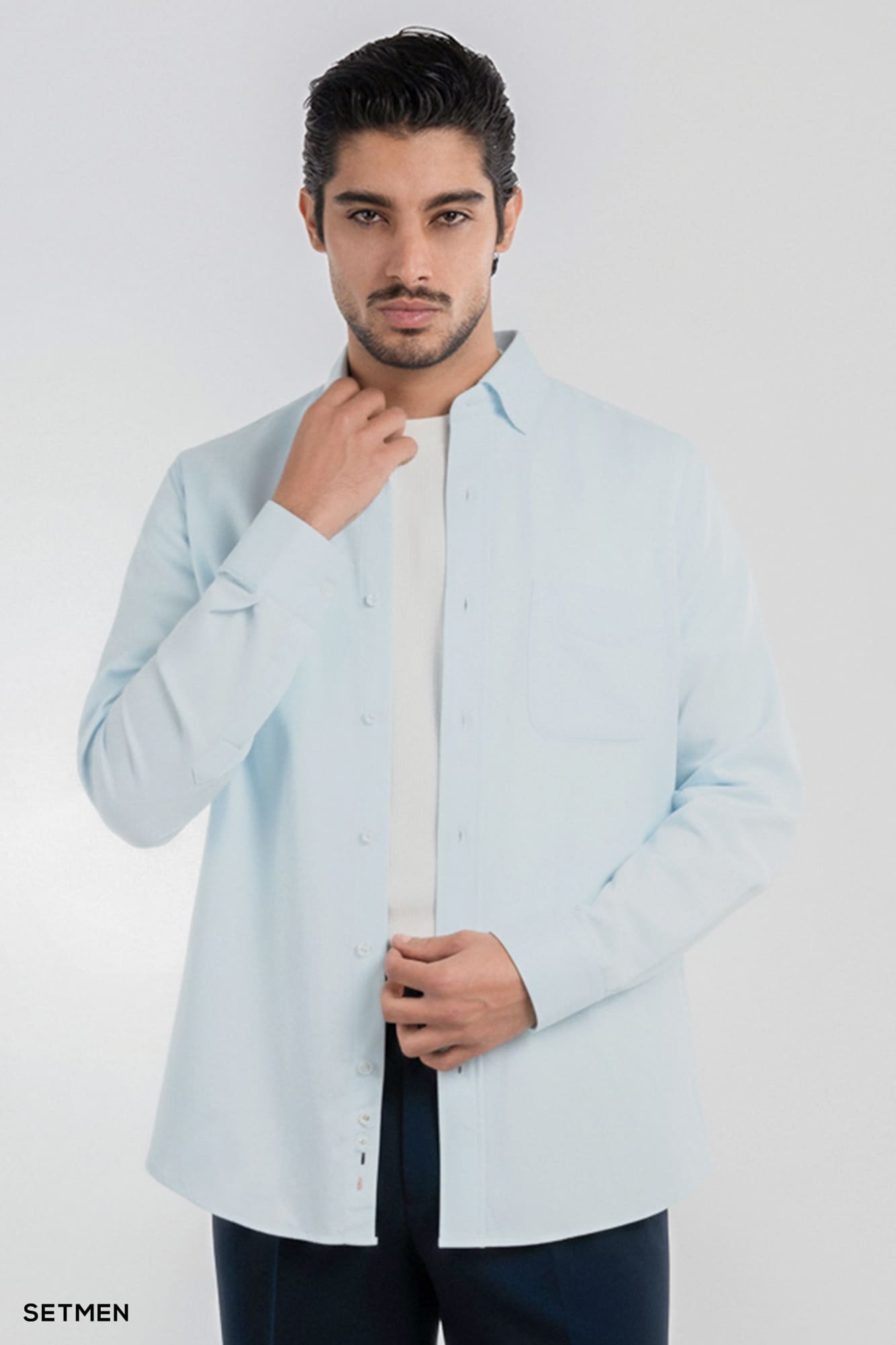 پیراهن مردانه جیب دار کج راه