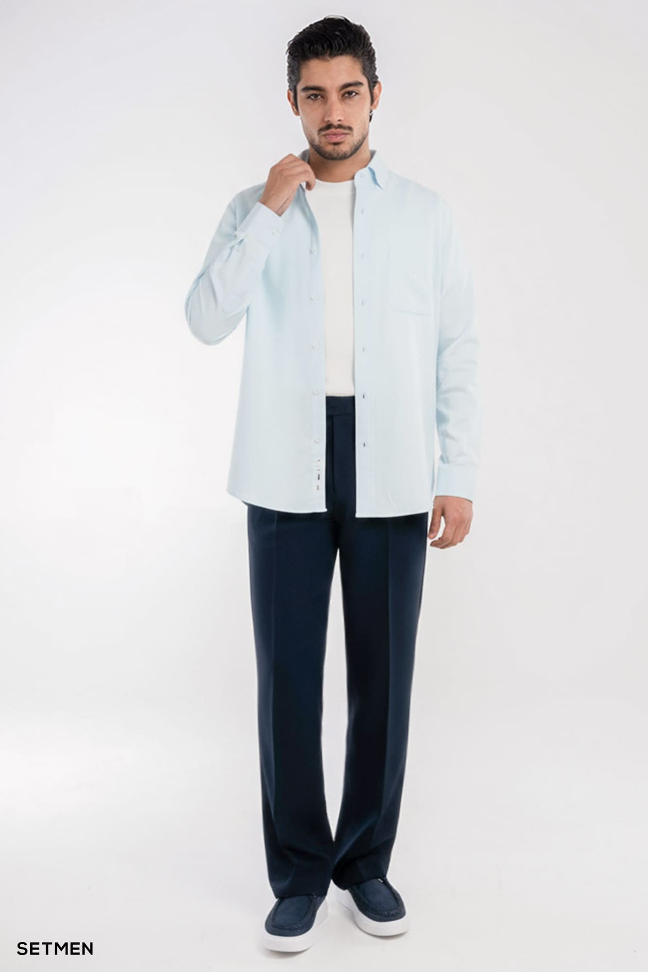 پیراهن مردانه جیب دار کج راه