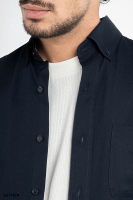 پیراهن مردانه جیب دار کج راه