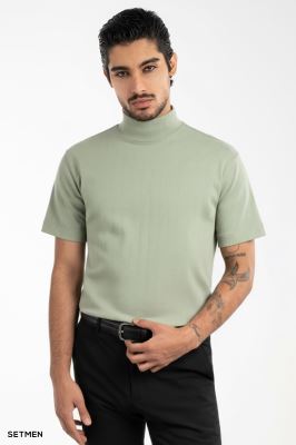 یقه اسکی مردانه آستین کوتاه