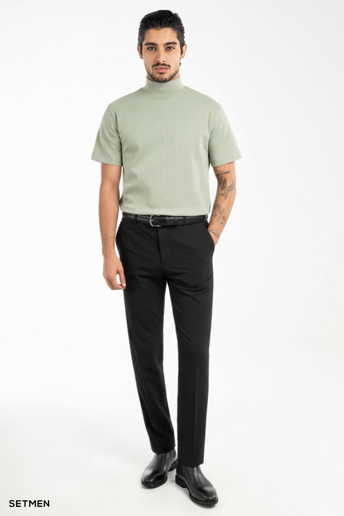 یقه اسکی مردانه آستین کوتاه