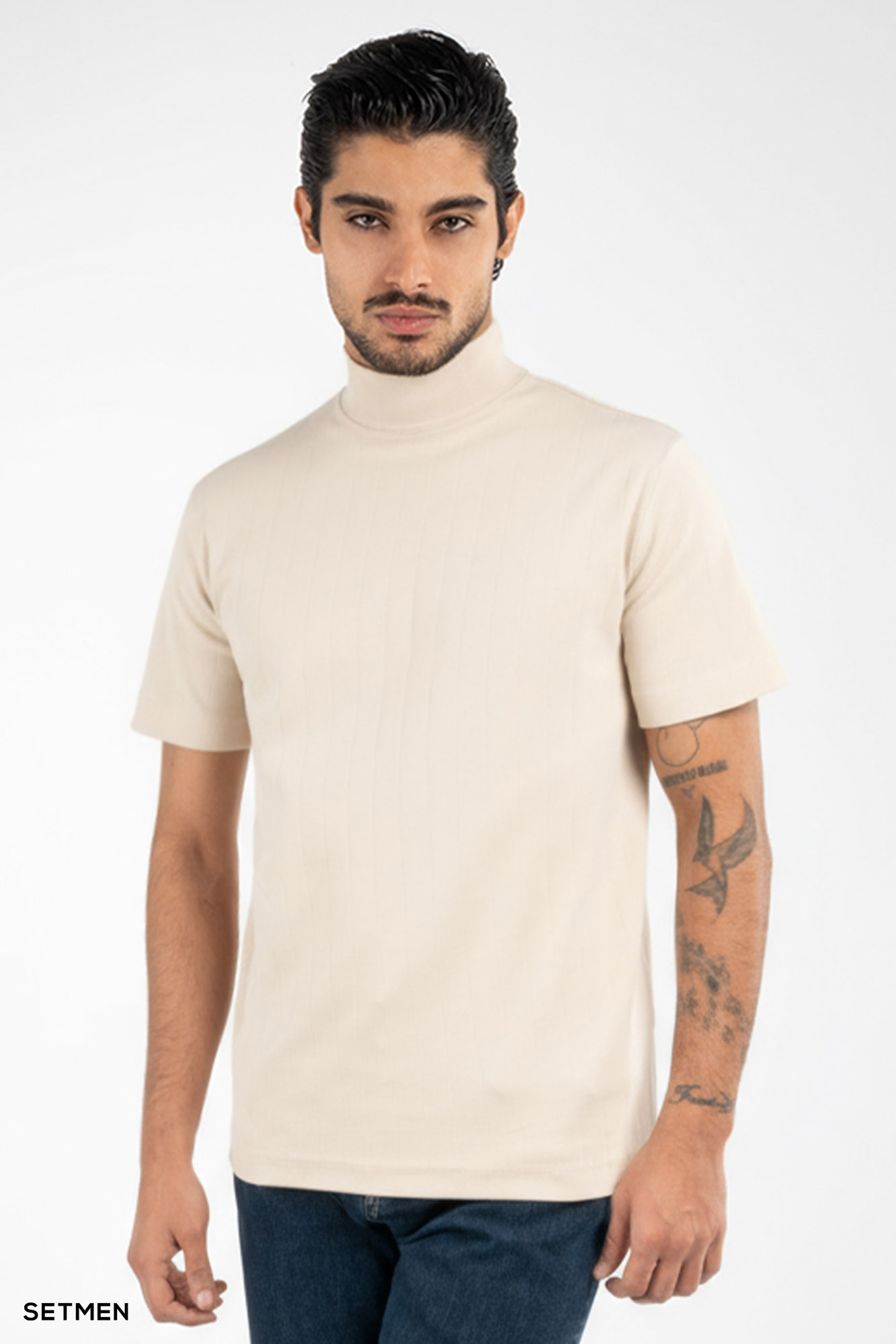 یقه اسکی مردانه آستین کوتاه