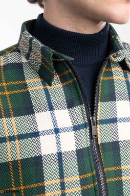 پیراهن مردانه چهارخانه زیپ دار