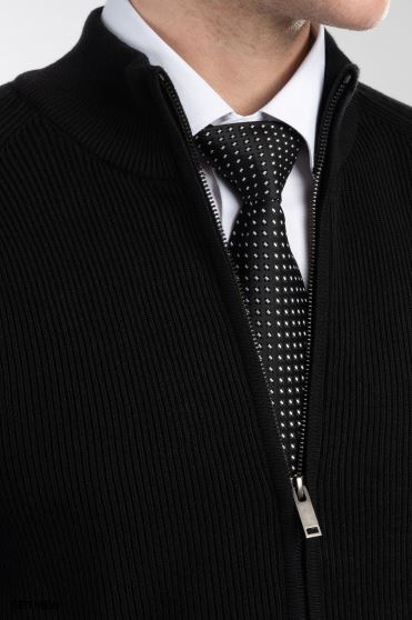 بافت مردانه آستین رگلان تمام زیپ