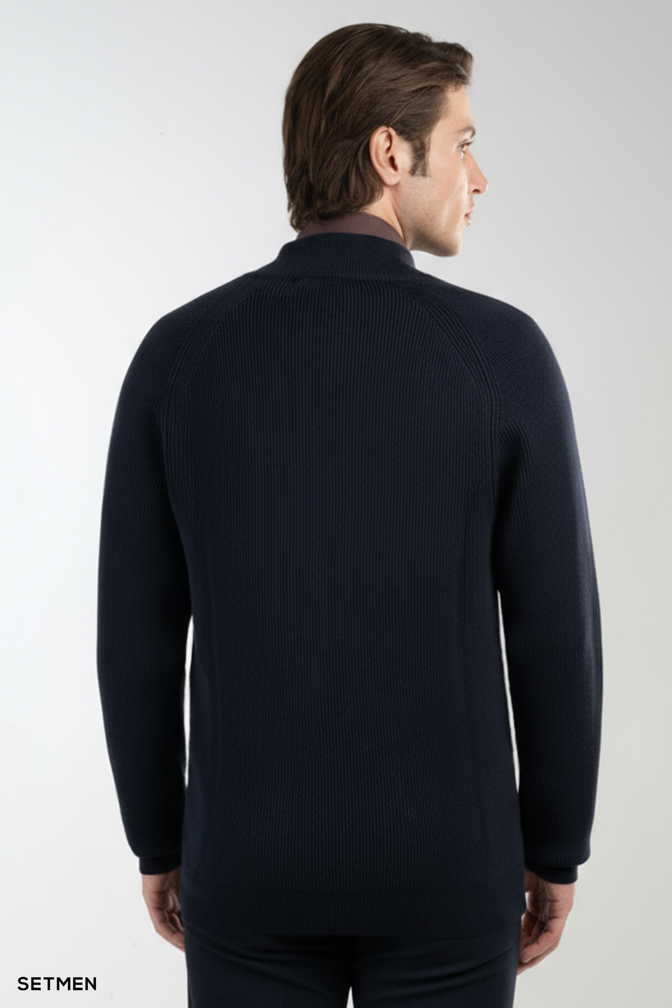 بافت مردانه آستین رگلان تمام زیپ