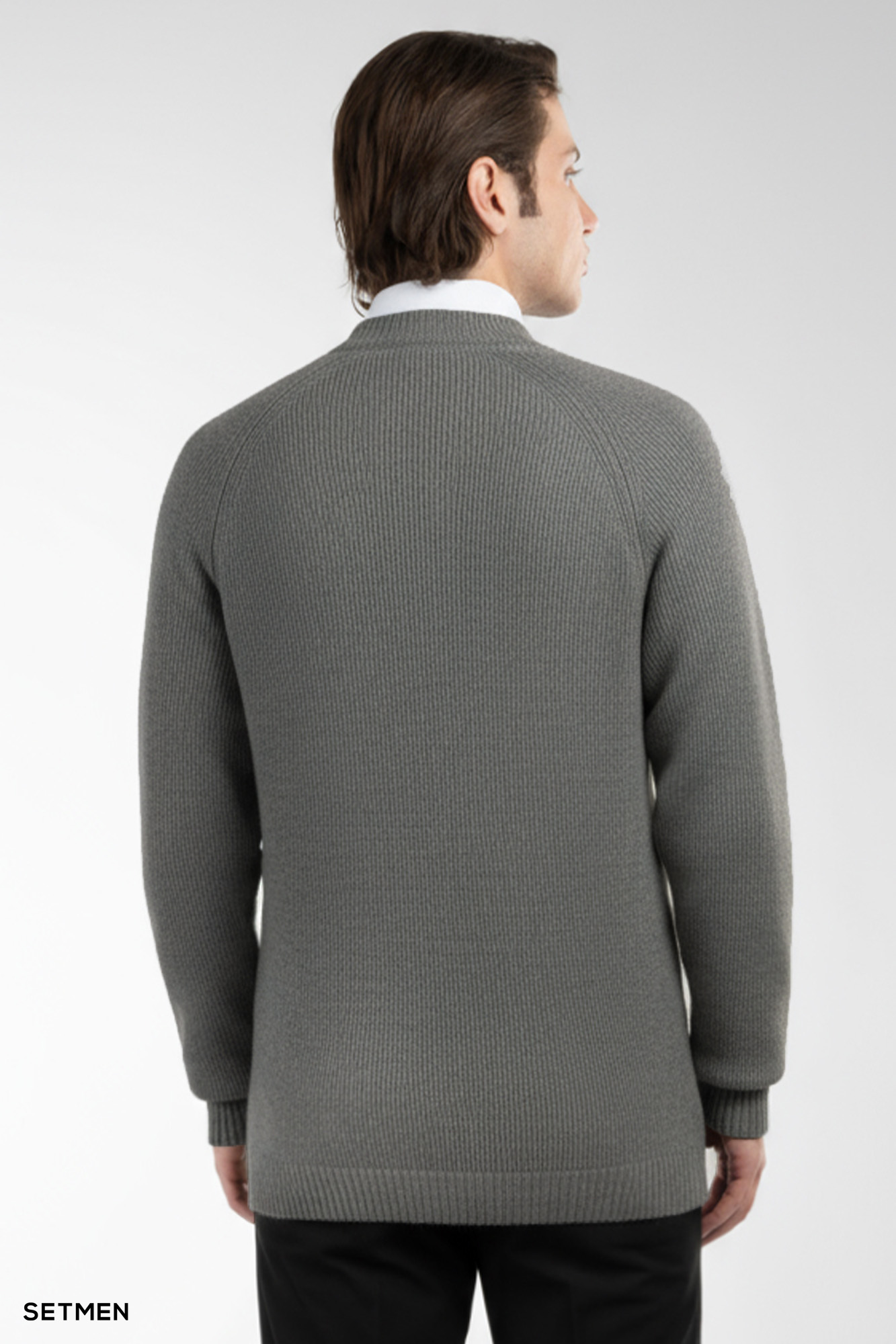 بافت مردانه آستین رگلان تمام زیپ