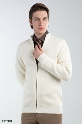 بافت مردانه آستین رگلان تمام زیپ