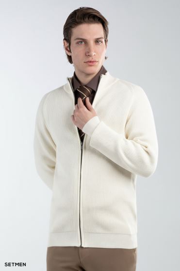 بافت مردانه آستین رگلان تمام زیپ