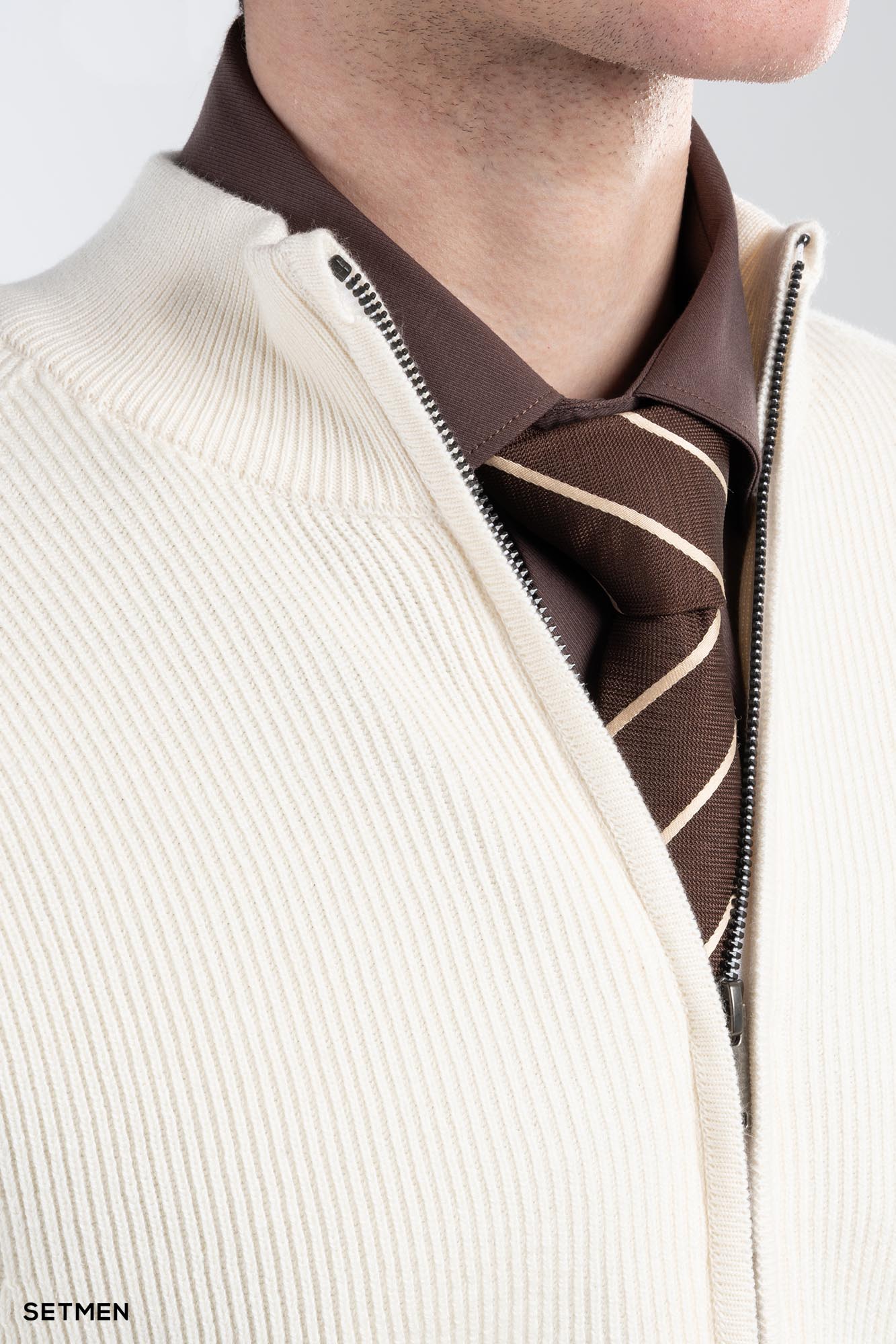 بافت مردانه آستین رگلان تمام زیپ