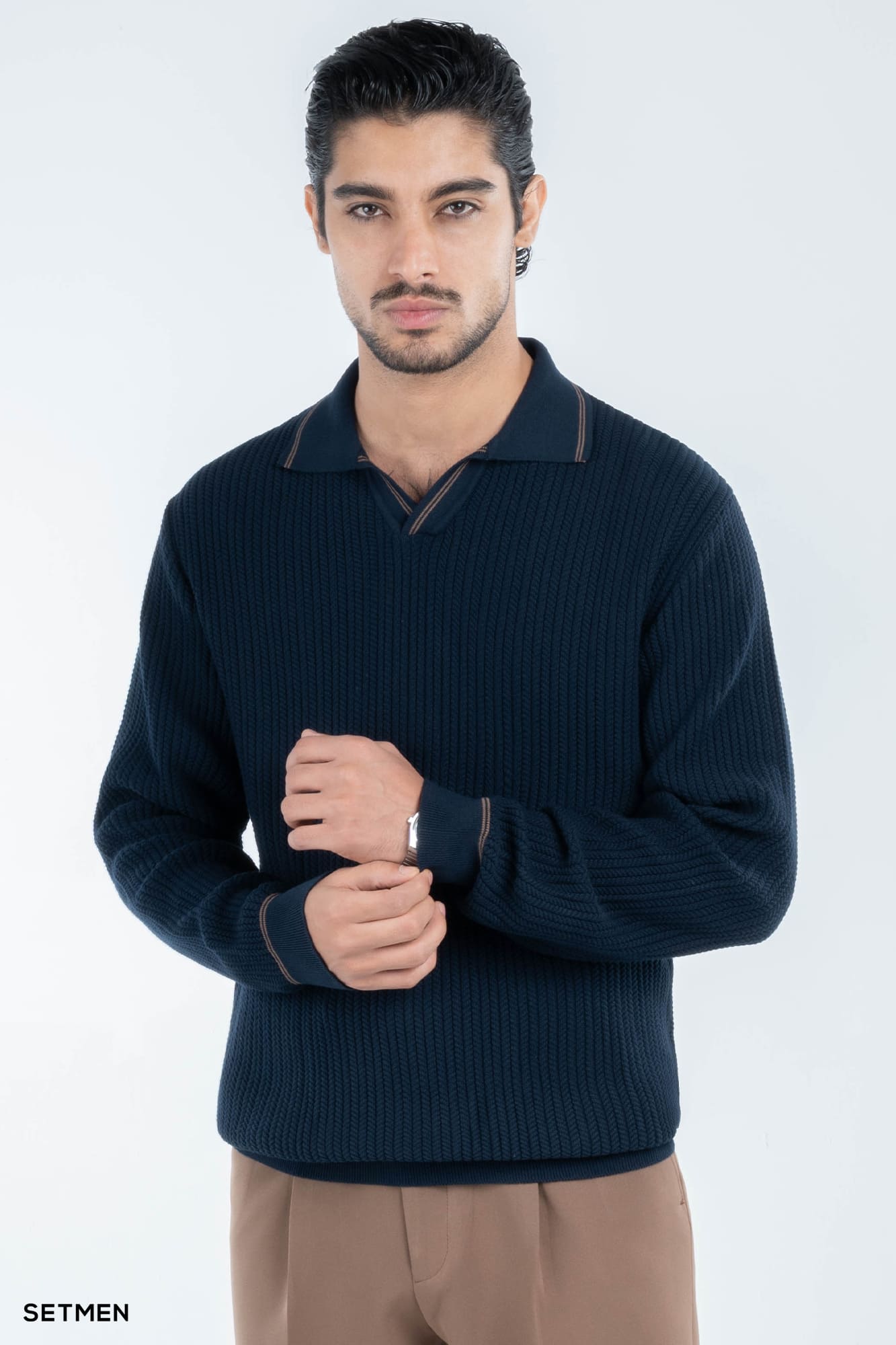 بافت مردانه یقه هفت اولد مانی