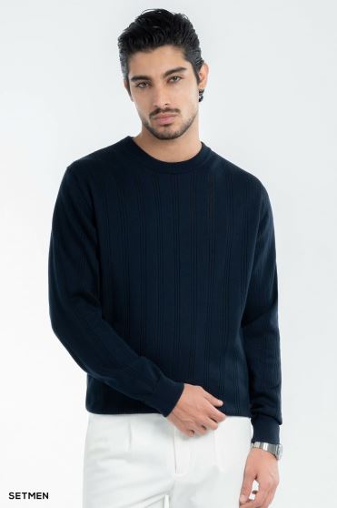 بافت مردانه یقه گرد کلاسیک