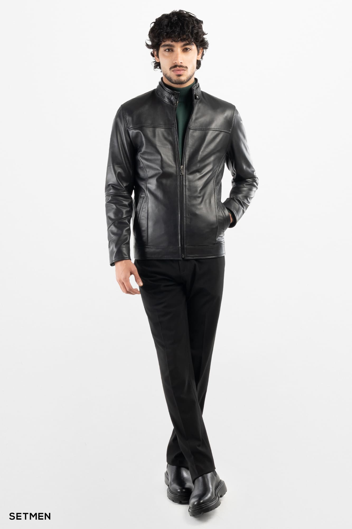 کاپشن مردانه چرم طبیعی