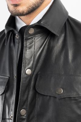 کاپشن مردانه چرم طبیعی