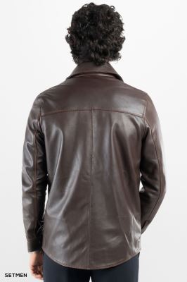 کاپشن مردانه چرم طبیعی