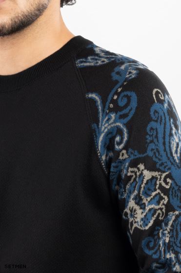 بافت مردانه آستین طرح دار